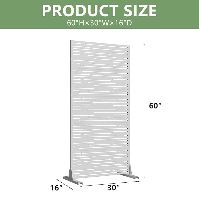 Shine Metal Privacy Screen Panel Free Standing