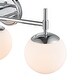 preview thumbnail 16 of 18, 3 Light Bathroom Vanity Light in Multiple Finishes with Opal Glass Shades