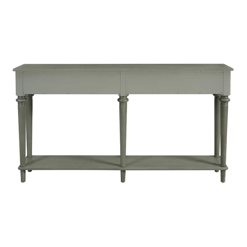 Retro Console Table with Open Shelf