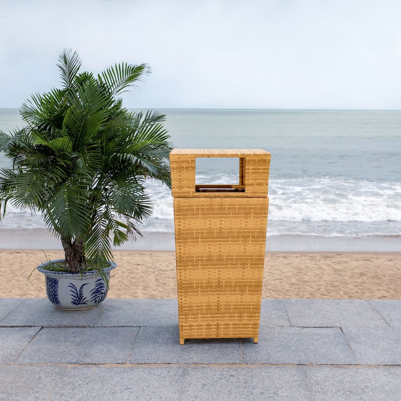 SAFAVIEH Outdoor Mazeli Trash Bin (Fully Assembled)