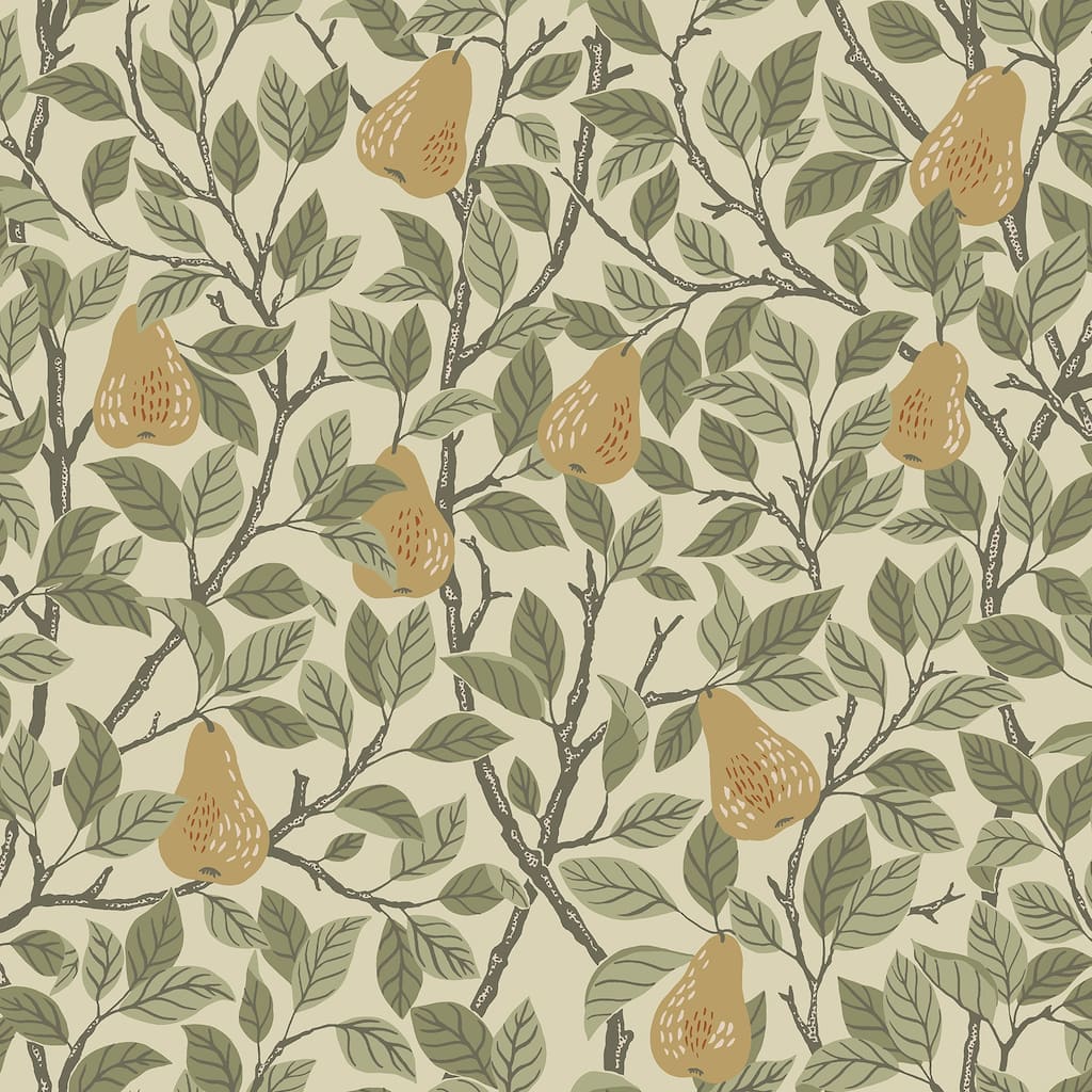 A-Street Prints Pirum Yellow Pear Wallpaper