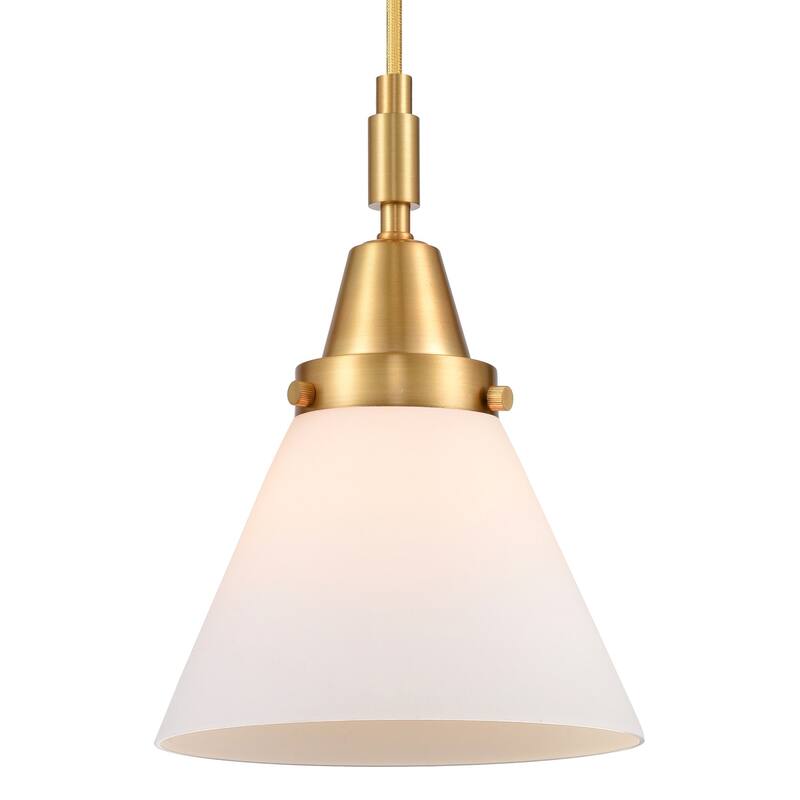 Innovations Lighting 447-1P-G41 Cone 8" Wide Mini Pendant with Matte - Satin Gold