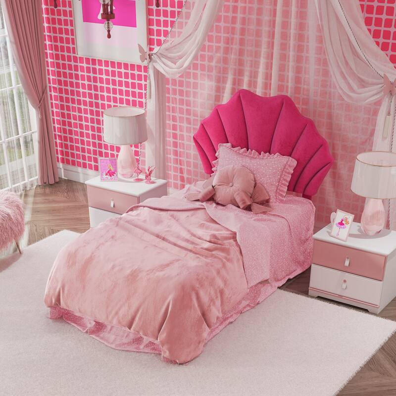 Living Essentials by Hillsdale Elina Upholstered Twin Headboard, Pink