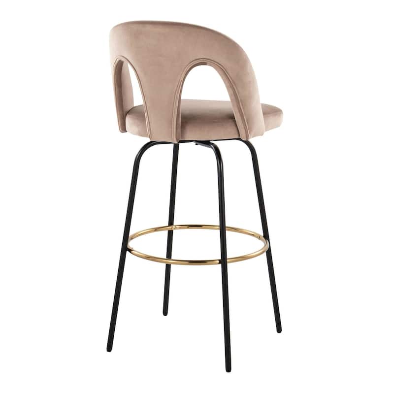 Ava Upholstered 30" Fixed-Height Barstool - Set of 2