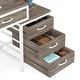 preview thumbnail 43 of 56, Computer Desk with 5 Drawers, Reversible Writing Desk with File Cabinet Printer Stand