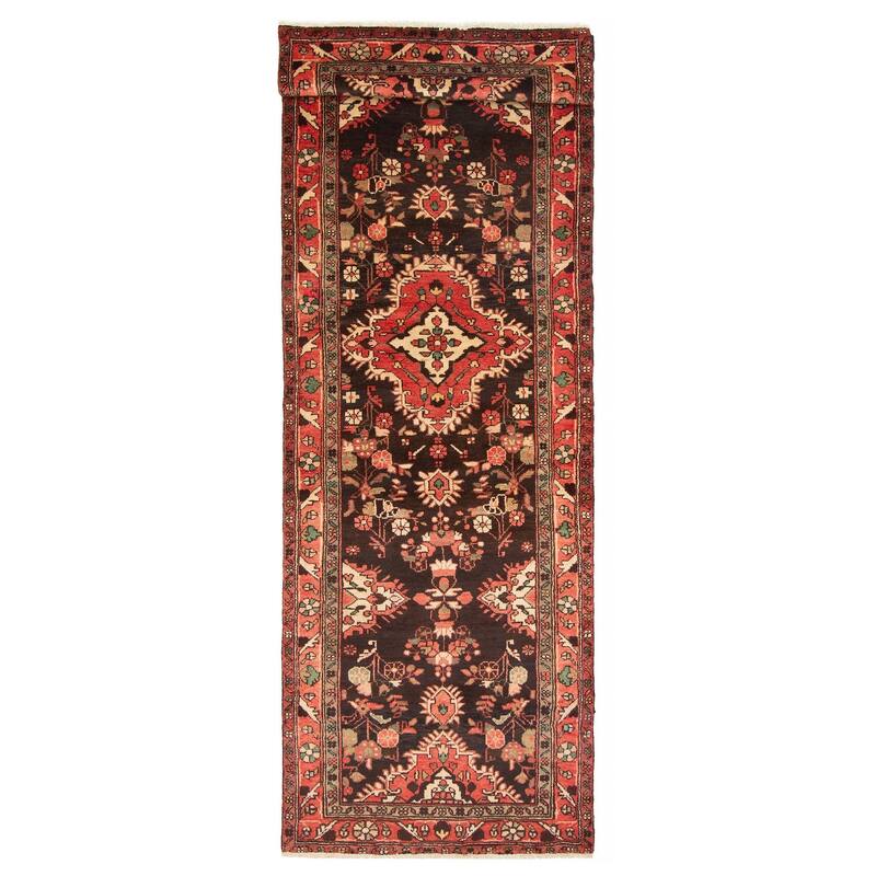 ECARPETGALLERY Hand-knotted Andelz Black Wool Rug - 3'2 x 9'10 - Black - 3'2 x 9'10