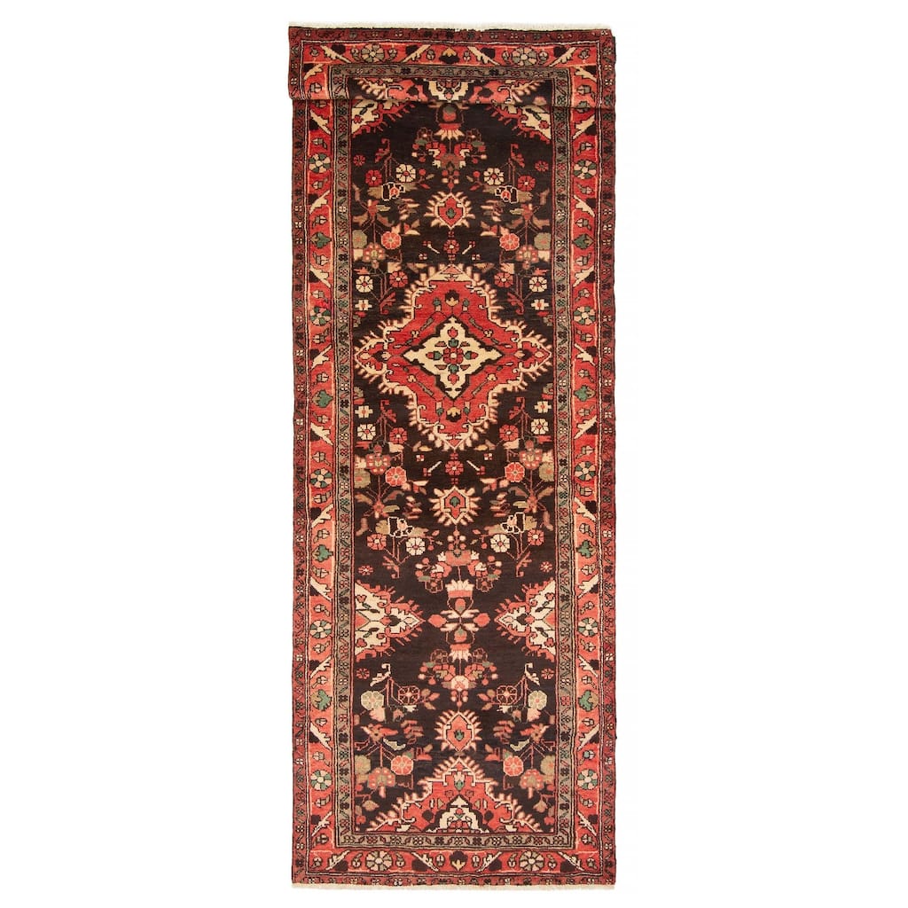 ECARPETGALLERY Hand-knotted Andelz Black Wool Rug - 3'2 x 9'10