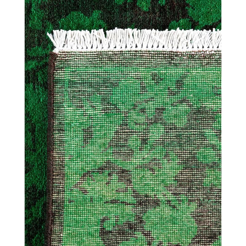 Contemporary Overdyed Wool Hand Knotted Runner - 2' 8" x 7' 9"
