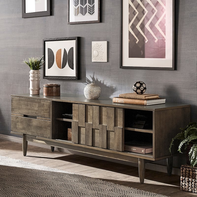 Kieran Mid-Century Wood 2-Drawer TV Stand by iNSPIRE Q Modern
