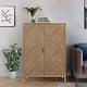 preview thumbnail 2 of 7, Anmytek Modern 2-Door Wood Buffet Sideboard Accent Storage Cabinet with Adjustable Shelves