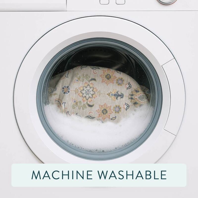 Machine Washable Indoor/ Outdoor Traditional Basalt Chantille Rug