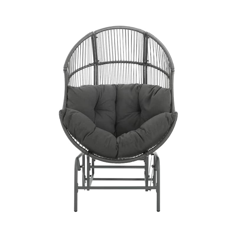 Paolos Outdoor Modern Wicker Gliding Chair by Christopher Knight Home