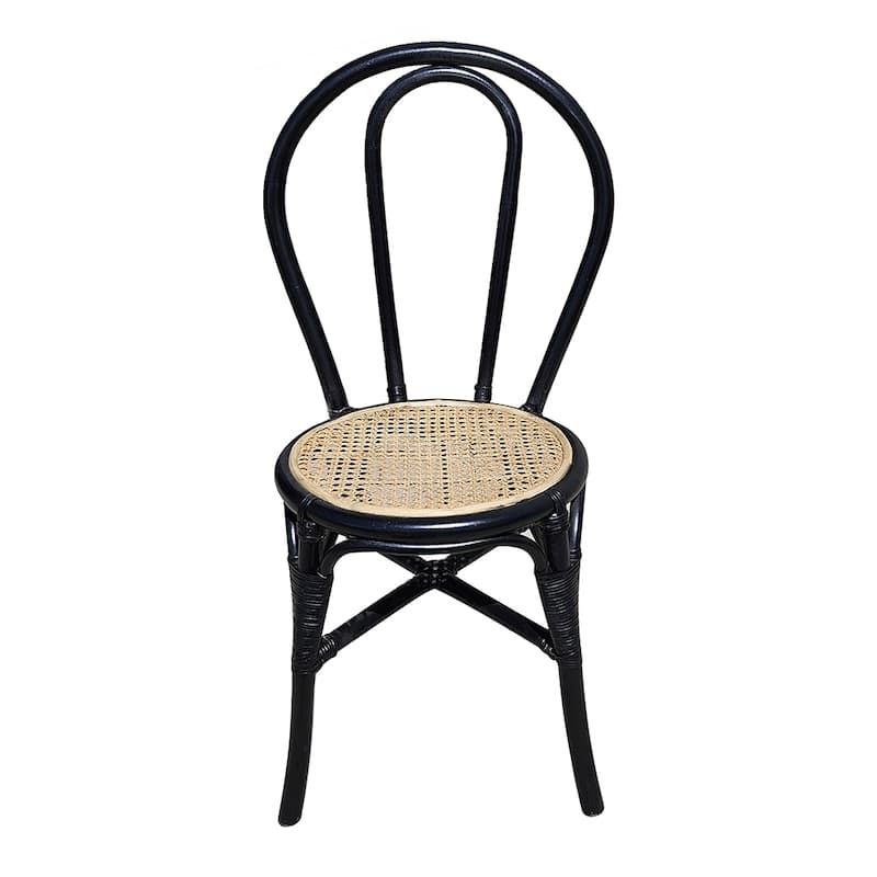 Modern Simple Rattan Woven 2 Piece Kitchen Dining Chair with High Back for Dining Room Living Room Kitchen Bedroom
