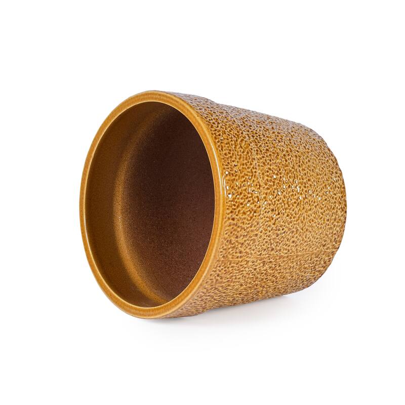 Handmade Ceramic Planter with Speckled Glaze, for Orchids Succulents