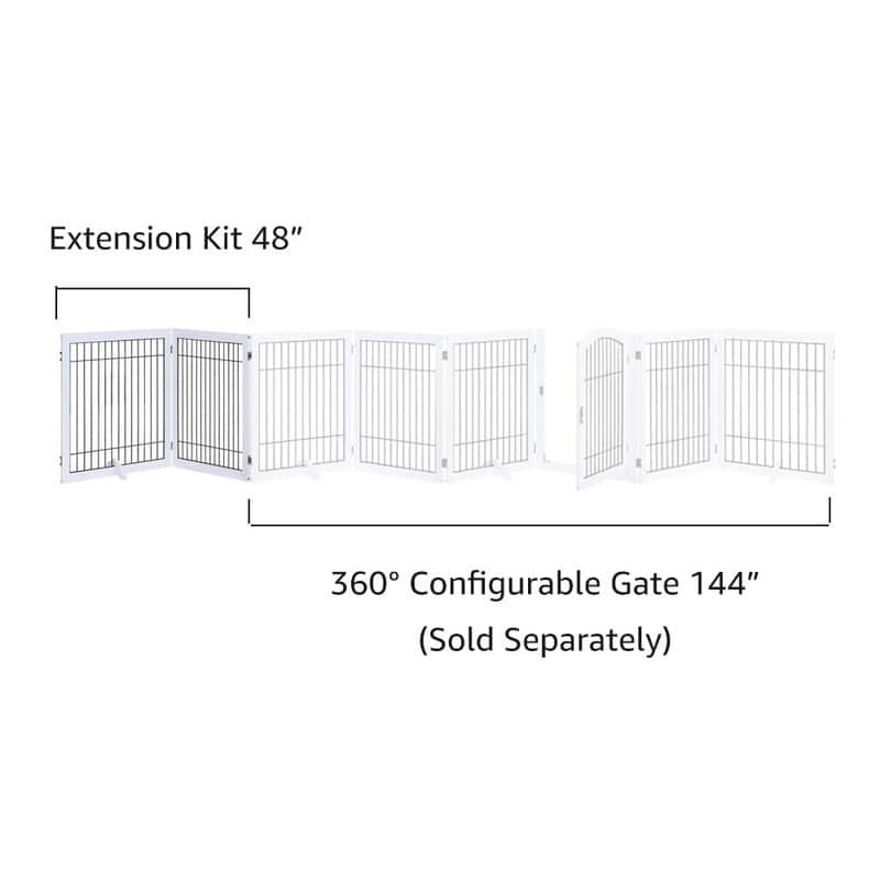 Unipaws Pet Playpen for Dogs, Freestanding 6 Panels Dog Gate