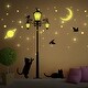preview thumbnail 1 of 3, Walplus Moon Stars Glow in Dark Street Light Wall Sticker Nursery Decor