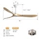 preview thumbnail 65 of 72, Sofucor 52''/60" Large Ceiling Fan without Lights, Remote Control and Reversible Motor Included, Smart Optinal