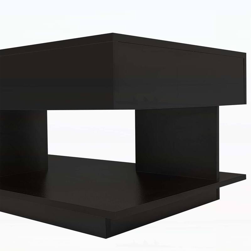 Coffee Table with Concealed Storage and Smart Lighting,for Enhancing Living Room Utility and Ambiance
