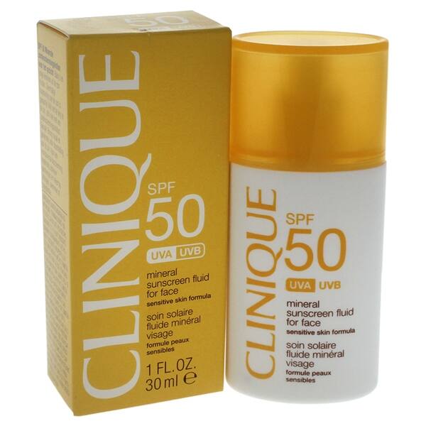 Mineral Sunscreen Fluid for Face SPF50 1oz by Clinique for Women 1 oz