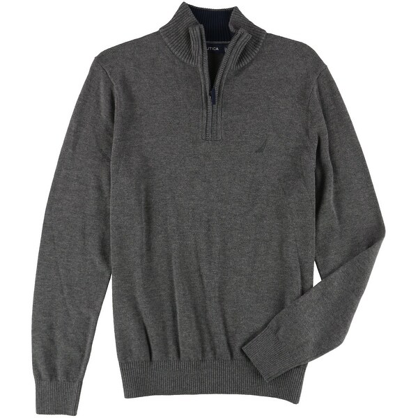 nautica men's long sleeve pullover hoodie knit shirt