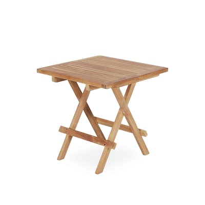 Folding Patio Table Garden Outdoor Balcony Furniture Teak Wood