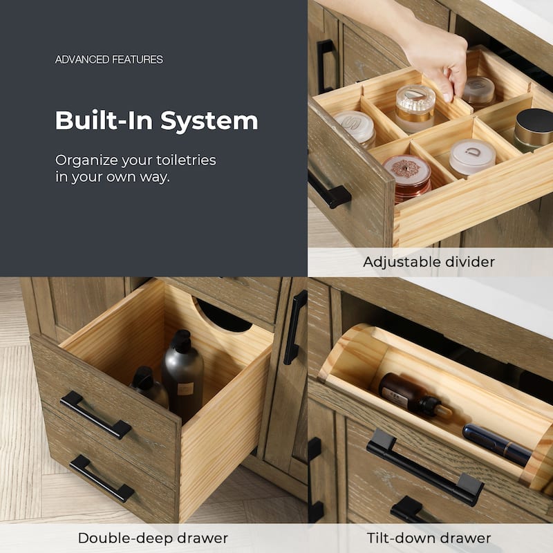 OVE Bailey Bathroom Vanity with Power Bar