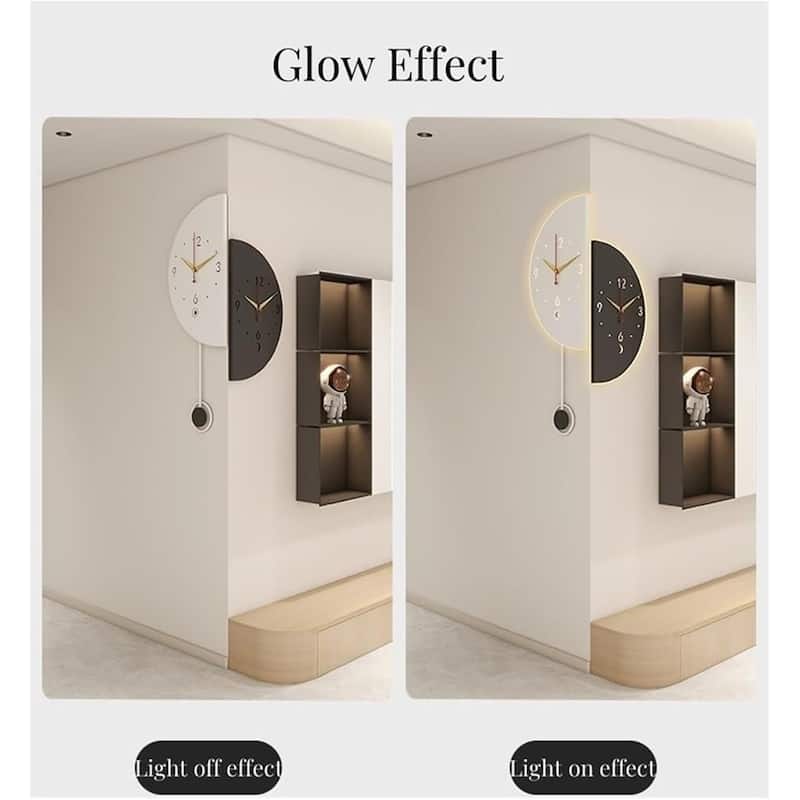 Lighted Double-Sided Corner Wall Clock