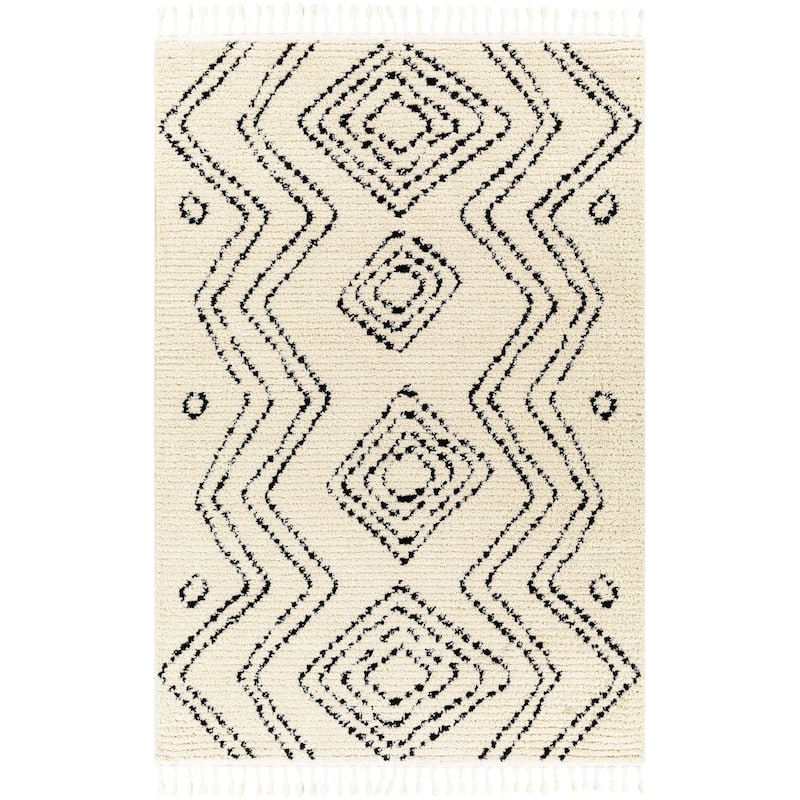 Livabliss Casual Casablanca Shag Tribal Area Rug