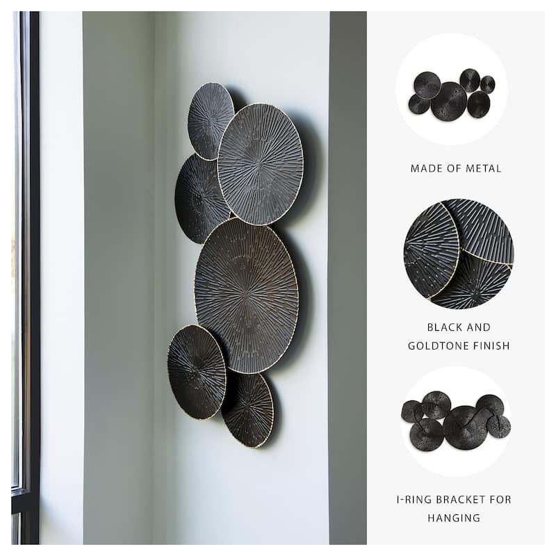 Signature Design by Ashley Rhetlen Black/Gold Wall Decor - 36"W x 2"D x 21"H