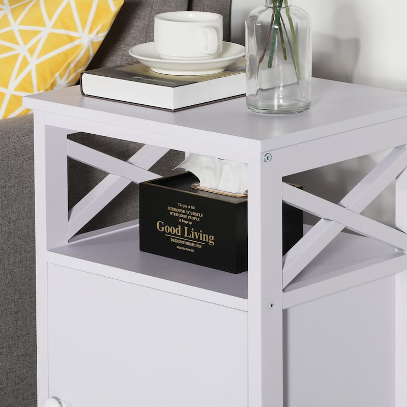 Taomika Industrial 3-pieces Bed with Wood Headboard and Nightstand Set