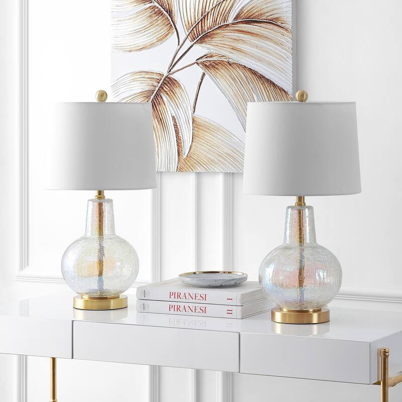SAFAVIEH Lighting Atlas 24-inch Glass LED Table Lamp. - 12" W x 12" L x 24" H