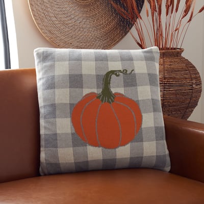SAFAVIEH Fall Pumpkin 20-inch Square Decorative Accent Throw Pillow