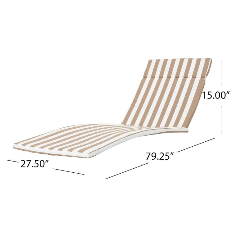Salem Outdoor Chaise Lounge Cushion by Christopher Knight Home