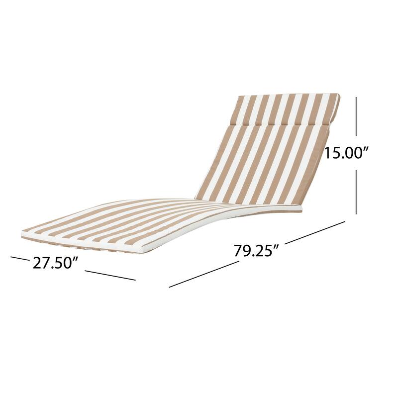 Salem Outdoor Chaise Lounge Cushion by Christopher Knight Home
