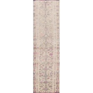 Muted Authentic Oushak Turkish Oriental Wool Runner Rug Hand-knotted - 2'6" x 9'7"