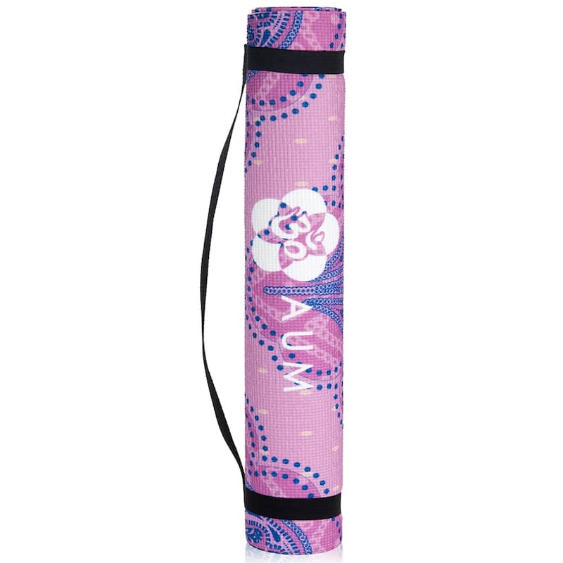 AUM 4mm Soft Foam Tech Lilla Series Yoga Exercise Mat - 68" x 24" - Perfect for Yoga/Pilates/Floor Exercises