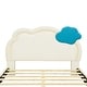 preview thumbnail 10 of 9, Full Size Cute Cloud Shaped Upholstered Platform Bed with Embedded Light Stripe