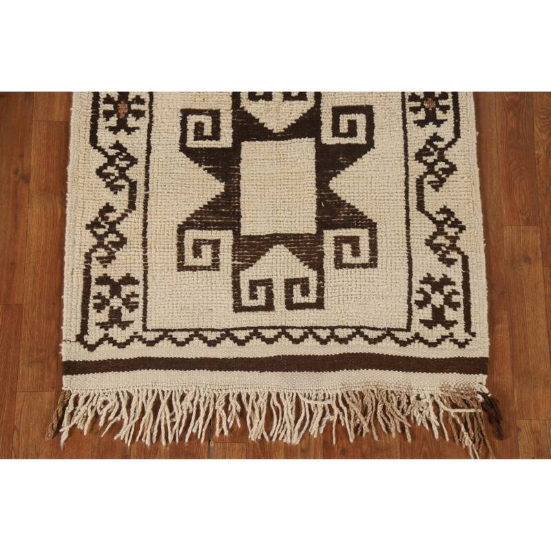 Anatolian Runner Rug Handmade Wool Carpet - 3'0"x 11'9"