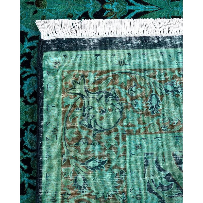 Overdyed, One-of-a-Kind Hand-Knotted Area Rug - Blue - 4' 2" x 6' 4"