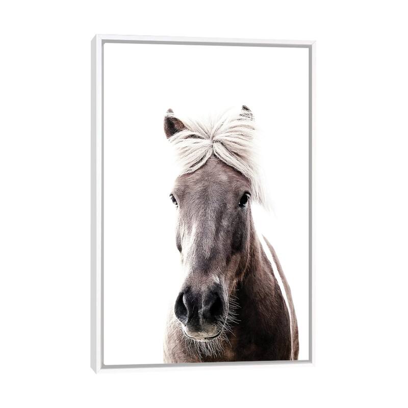 iCanvas "Iceland Horse Lucy I" by Monika Strigel Framed - White - 26x18
