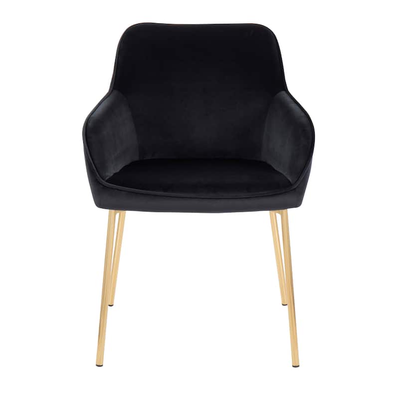 Silver Orchid Galotti Gold Upholstered Dining Chair (Set of 2)