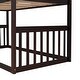 preview thumbnail 15 of 14, Twin Over Twin House Bunk Bed With Ladder and Guardrail, Espresso