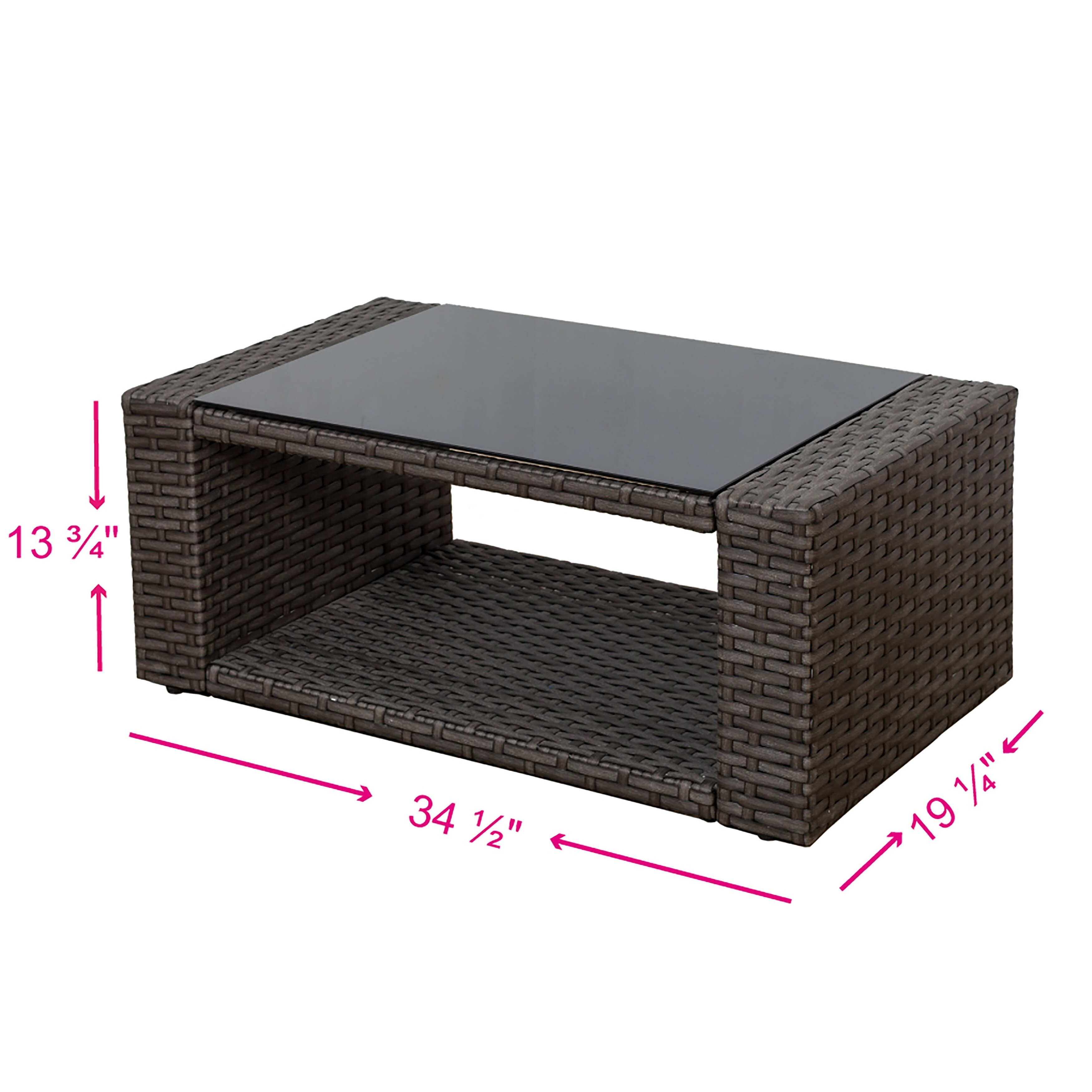 Grandview Outdoor 4-piece Brown Patio Conversation Set with - Picture 7 of 25