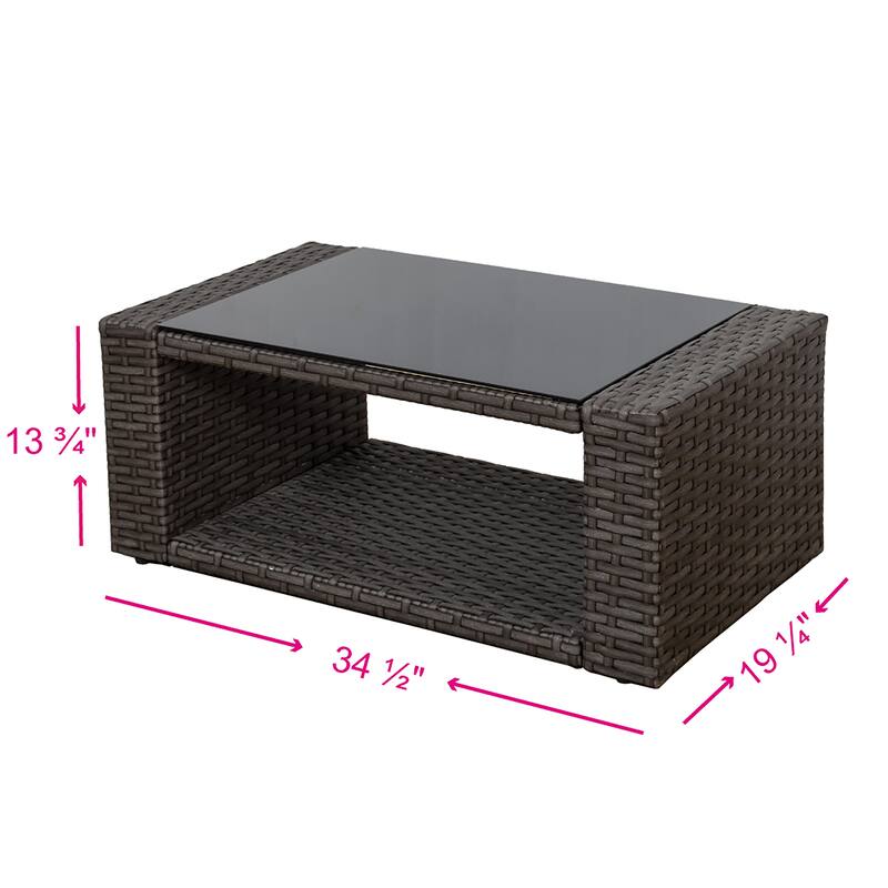 Grandview Outdoor 4-piece Brown Patio Conversation Set with Cushions