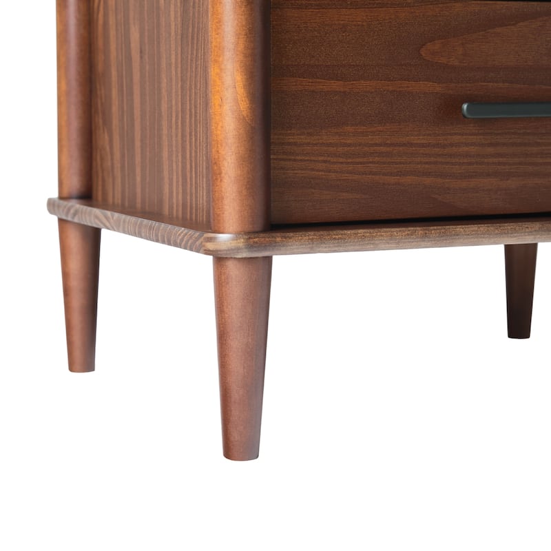 Middlebrook Designs Mid-Century Modern Solid Wood Spindle Nightstand