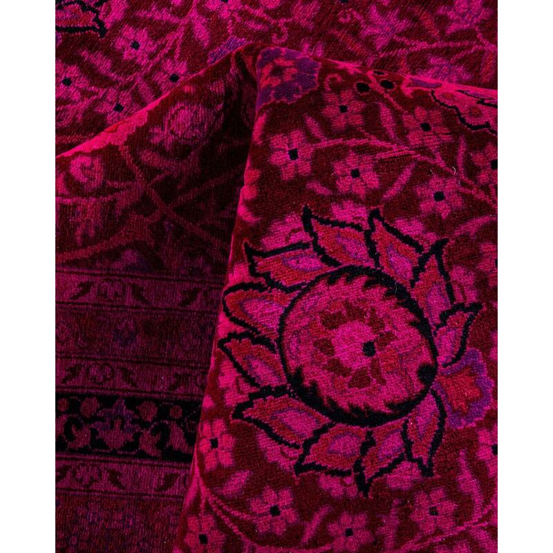 Fine Vibrance, One-of-a-Kind Hand-Knotted Area Rug - Pink, 10' 2" x 13' 10" - 10' 2" x 13' 10"