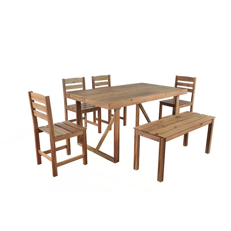 High-quality Acacia Wood Outdoor Table and Chair Set, Suitable for Patio, Balcony, Backyard