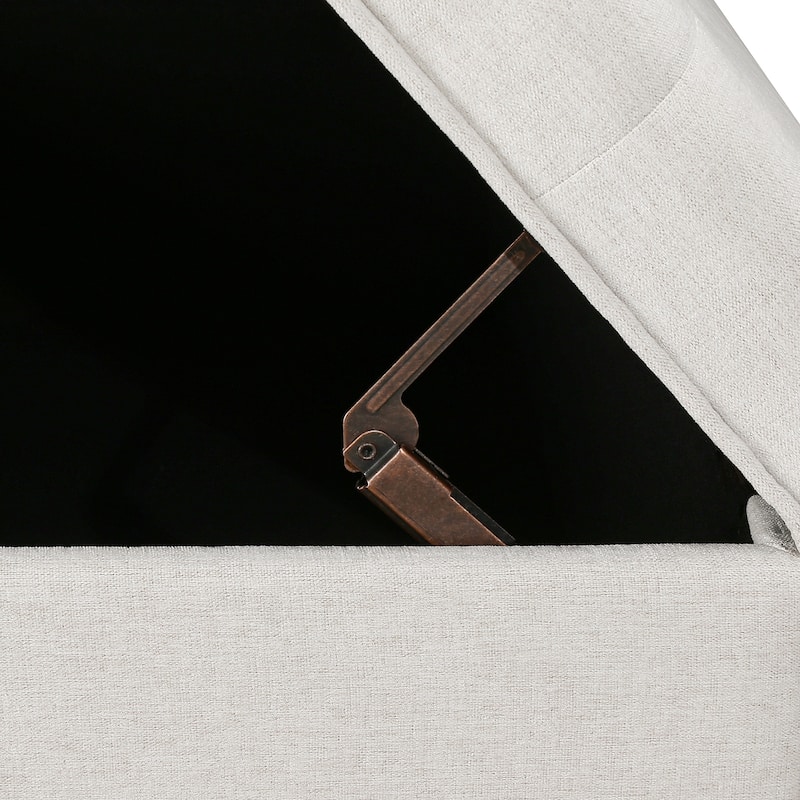 Adeco 35" Tufted Rectangular Storage Ottoman Bench