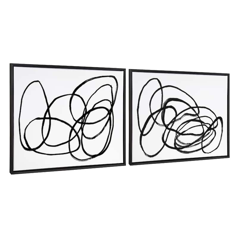 Kate and Laurel Sylvie Ring of Light Framed Canvas Art by Nikki Chu