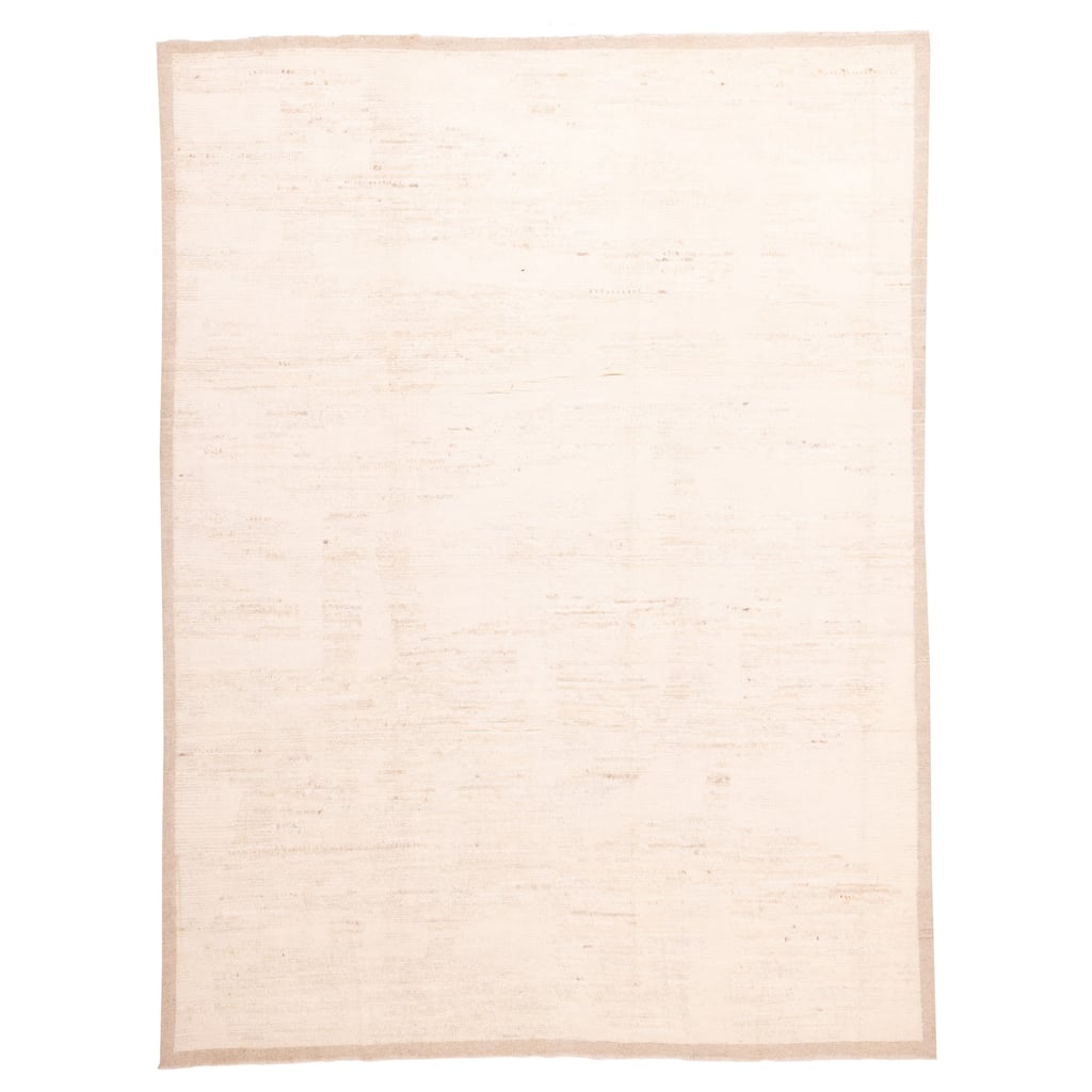 ECARPETGALLERY Hand-knotted Pak Finest Marrakesh Ivory Wool Rug - 8'4 x 11'9